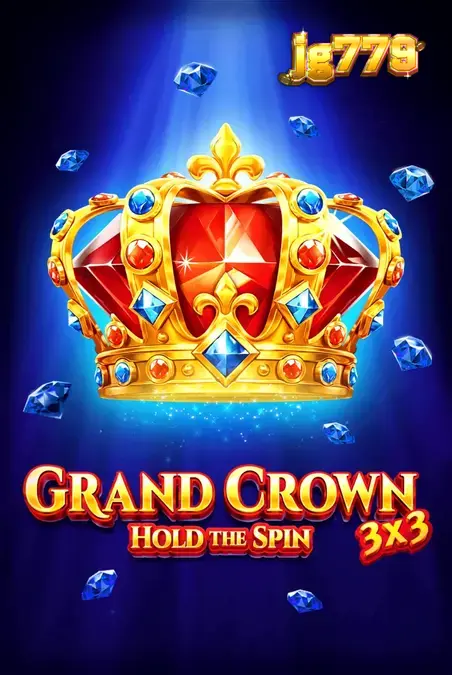 Interface do jogo 3x3 Grand Crown com símbolos de frutas e coroas douradas